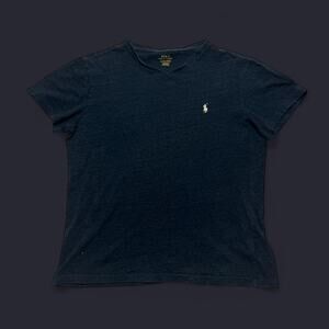 Polo Ralph Lauren Navy Blue V-Neck Short Sleeve T-Shirt Men’s Size Medium